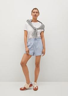 Хлопковые шорты с эластичным поясом - Cordi Mango