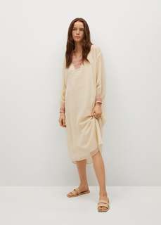 Платье из полупрозрачной ткани - Chiffon-i Mango