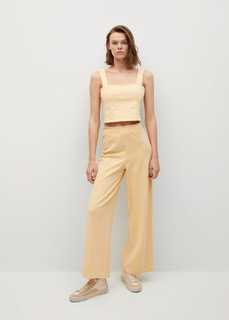 Укороченный топ из хлопка минеральный краситель - Perla Mango