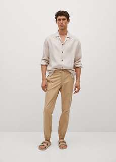 Льняная рубашка regular-fit боулинг - Lugo Mango
