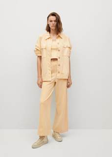 Верхняя рубашка из хлопка минеральный краситель - Perla Mango