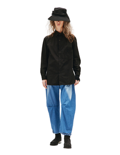 Черная хлопковая рубашка Yohji Yamamoto