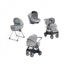 Коляска Inglesina Aptica System Quattro 4 в 1 на шасси Aptica Black, Silk Grey, серый