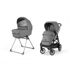 Коляска Inglesina Aptica System Duo 2 в 1 на шасси Aptica Grafite, Kensington Grey, серый