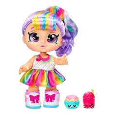 Игровой набор Kindi Kids Кукла Рэйнбоу Кейт, c аксессуарами 25 см