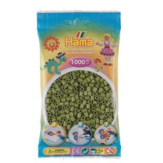 Термомозаика HAMA оливкового цвета. 1000 шт