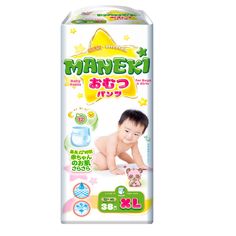 Трусики-подгузники Maneki детские одноразовые, р. 4+, 12+ кг, 38 шт