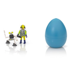 Конструктор Playmobil Пасхальное яйцо: Космический агент с роботом