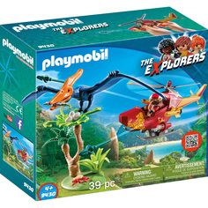 Конструктор Playmobil Динозавры: Вертолет для приключений с птеродактилем