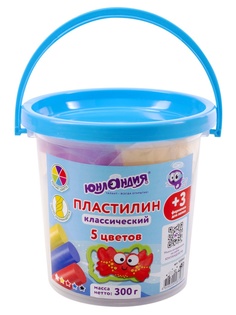 Набор для лепки Юнландия Пластилин 5 цветов 300g 105860
