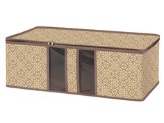 Кофр для хранения вещей Гелеос Миндаль 60х30х20cm с окошком Beige МНД_121