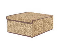 Короб с крышкой для мелких вещей Гелеос Миндаль 28x28x13cm Beige МНД_131