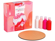 Набор для рисования Школа талантов Рисование акрилом Цветочные узоры в технике флюид арт 5221004