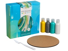 Набор для рисования Школа талантов Рисование акрилом, Космический узор в технике флюид арт 5221003