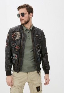 Куртка кожаная Aeronautica Militare