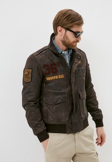 Куртка кожаная Aeronautica Militare