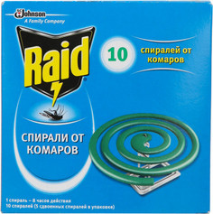 Спирали от комаров Raid, 10 шт.