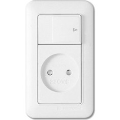 WST 1022L WH Panasonic Shin Dong-A Розетка с выключателем (подсветка). Белый