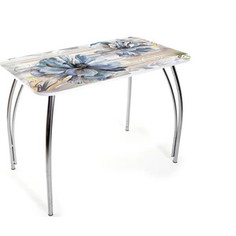 Стол Бител Лилия (нога хром, акварель, хром)