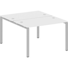 Стол Riva Metal System на П-образном металлокаркасе БП.РАС-СП-2.2 белый/серый металл 120x147,5x75