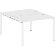 Стол Riva Metal System на П-образном металлокаркасе БП.РАС-СП-2.2 белый/белый металл 120x147,5x75