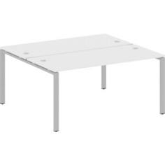 Стол Riva Metal System на П-образном металлокаркасе БП.РАС-СП-2.4 белый/серый металл 160x147,5x75