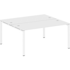 Стол Riva Metal System на П-образном металлокаркасе БП.РАС-СП-2.4 белый/белый металл 160x147,5x75