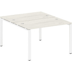 Стол Riva Metal System на П-образном металлокаркасе БП.РАС-СП-2.2 дуб наварра/белый металл 120x147,5x75