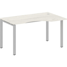 Стол криволинейный Riva Metal System правый на П-образном металлокаркасе БП.СА-2 (R) дуб наварра/серый металл