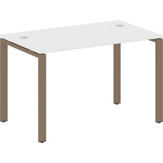Стол письменный Riva Metal System на П-образном металлокаркасе БП.СП-2 белый/мокко металл 120x72x75