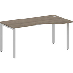 Стол криволинейный Riva Metal System правый на П-образном металлокаркасе БП.СА-1 (R) вяз/серый металл 160x90x75