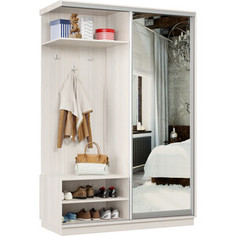 Классика Прихожая левая 03 (каркас каттхульт, фасад 01 зеркало) профиль серебро Пр.л.03.2400.1200.450.01.03.00.01