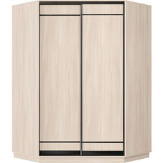 Шкаф-купе Классика 88 (каркас ясень шимо светлый, фасады 06/06 ясень шимо светлый) профиль черный муар 88.2200.1500.600.(06.06.).01.(01.01.).07