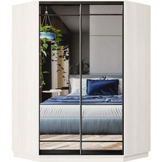 Шкаф-купе Классика 87 (каркас каттхульт, фасады 09/09 зеркало) профиль черный муар 87.2200.1500.450.(09.09.).03.(00.00.).07