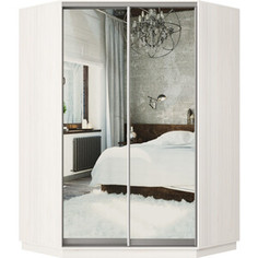 Шкаф-купе Классика 72 (каркас каттхульт, фасады 01/01 зеркало) профиль серебро 72.2200.1100.600.(01.01.).03.(00.00.).01