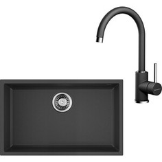 Кухонная мойка и смеситель Omoikiri Tedori 66-U BL черный (4993972, 4994106)