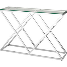 Консоль Stool Group Инсигния прозрачное стекло/сталь серебро ECST-026 (115x30)