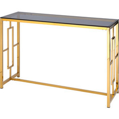 Консоль Stool Group Бруклин стекло smoke/сталь золото ECST-013-TG-SK (120x40)