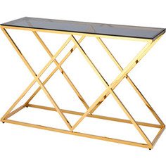 Консоль Stool Group Инсигния стекло smoke/сталь золото ECST-026-TG-SK (120x40)