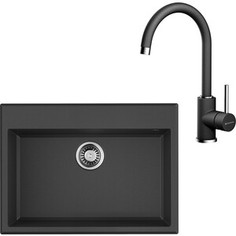 Кухонная мойка и смеситель Omoikiri Tedori 68 BL черный (4993964, 4994106)
