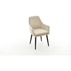 Стул Аврора Ардеко ткань велюр монолит беж/каркас черный матовый муар Avrora