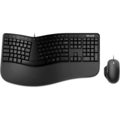 Комплект клавиатура и мышь Microsoft Ergonomic Keyboard & Mouse клав-черный мышь-черный USB Multimedia