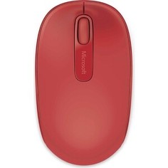 Мышь Microsoft Mobile Mouse 1850 красный оптическая (1000dpi) беспроводная USB для ноутбука (2but)