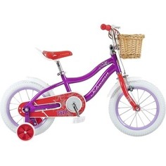 Велосипед Schwinn 14 Elm + корзина детский, фиолетовый/белый