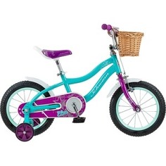 Велосипед Schwinn 14 Elm + корзина детский, голубой