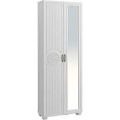 Compass Шкаф комбинированный с зеркалом Монблан МБ-21К белое дерево