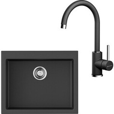Кухонная мойка и смеситель Omoikiri Bosen 61 BL черный (4991209, 4994106)