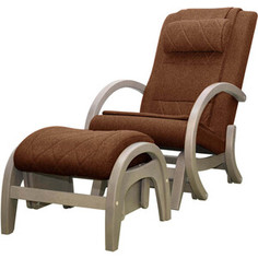 Кресло-качалка массажное EGO TWIST EG-2004 SHIMO коричневый (TONY8) с пуфом ЭГО