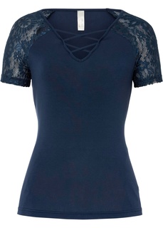 Футболка с кружевом Bonprix