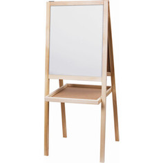 Доска-мольберт 2-няя для мела и магнит/маркер 46х54 см Пифагор Черная/белая 236164